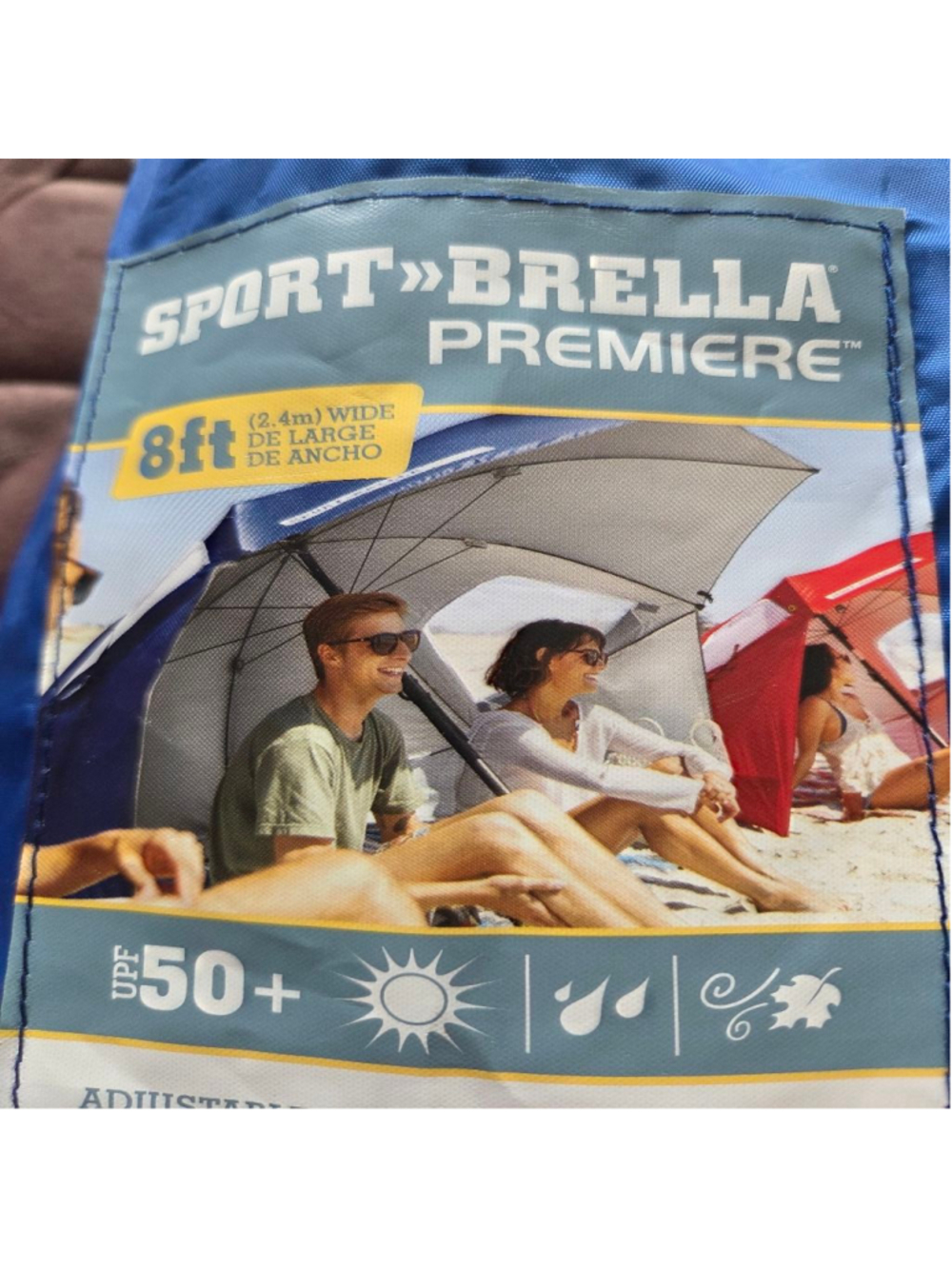 Sport-Brella Blue Premiere 8ft Umbrella Weather Protection - Picture 5 of 9